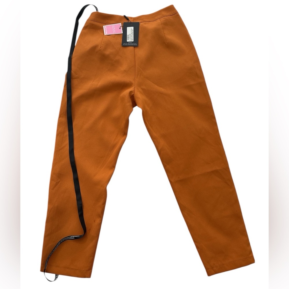 Mustard color trousers for women.